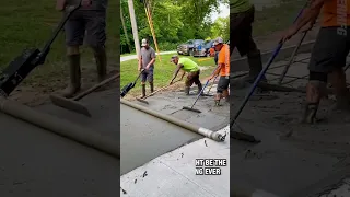 How concrete roads are made by using rollers 🤩