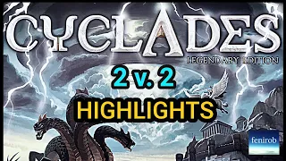 Cyclades: Legendary Edition Board Game | Teams: 2 vs. 2 (Gameplay Highlights)