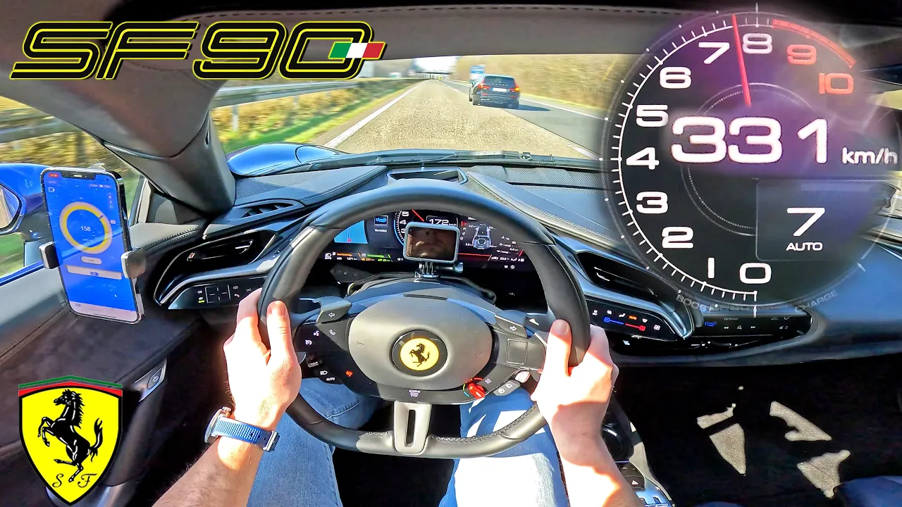 Ferrari SF90 Stradale // 1000HP V8 Hybrid vs UNLIMITED Autobahn