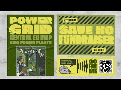 Power Grid: Central EU w/New PPs Set 1 - 5p Teaching, Play-through, & RoundTable by Heavy Cardboard