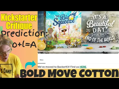 The Big Squeeze (B-) I Predict they go back to Kickstarter- Kickstarter Critique Review
