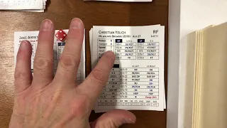 Season Ticket FULL GAME DEMO Cards and dice baseball sim:  2019 Phillies at 2019 Brewers