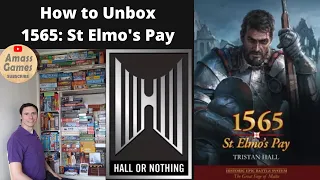 1565, St. Elmo's Pay - asymmetrical solo two player board game unboxing, preview, trailer AmassGames