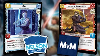 Star Wars Unlimited Rey Yellow vs Anakin Green Unlimited Power Week 4 with @meeple