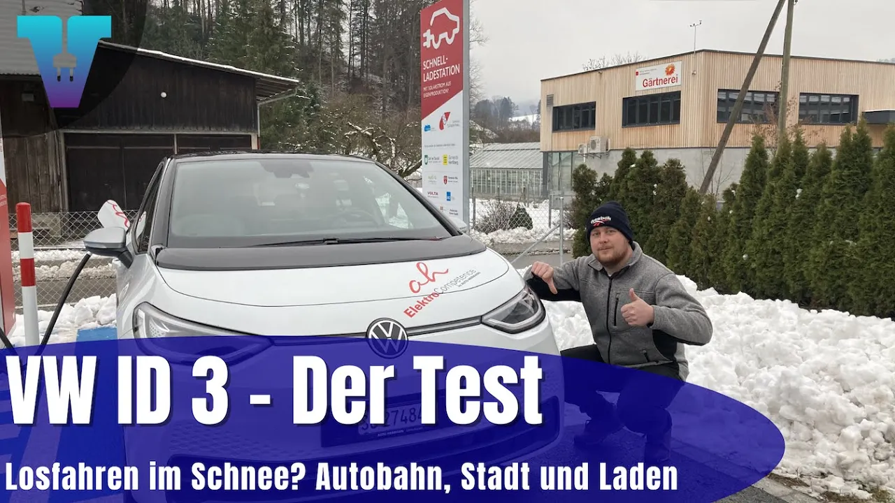 VW ID 3, Was kann er? Anfahren im Schnee? Wie lädt er? - Testdrive [Deutsch 4K] | Vision E Drive #49