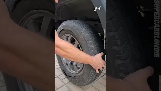 Changing a tire with over 100 rolls of duct tape 🤣😂