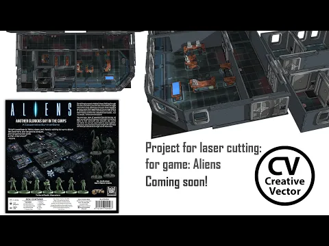 Aliens Another Glorious Day in the Corps Project for laser cutting 3D scenery.