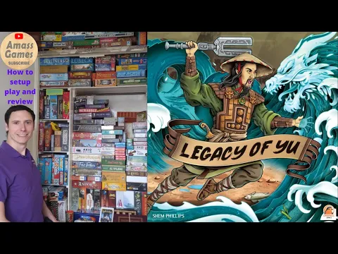 How to play Legacy of Yu review solo only resource worker placement board game setup AmassGames