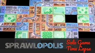 Sprawlopolis Solo Game in half a minute! Board Game Time Lapse