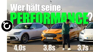 Tesla Model Y Performance / Mustang Mach-e GT / Genesis GV60 Sport+ Wer hält was er verspricht?