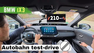 High speed Autobahn test-drive of the 2026 BMW iX3 🛣️!