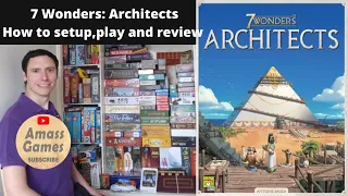 How to setup, play and review 7 Wonders: Architects by * AmassGames * comparison to duel 2nd edition