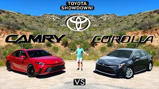 SENSIBLE SEDANS! -- 2025 Toyota Camry SE vs. Toyota Corolla XLE: Comparison