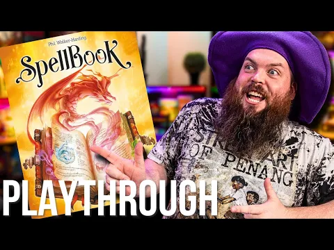 We're Going to Magic School! Spellbook Board Game Playthrough!