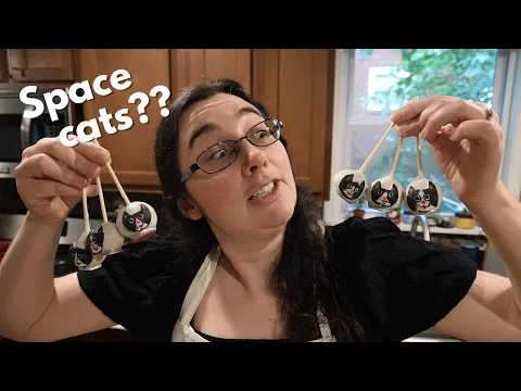 Space Cate Cake Pops from Fluffy Frontier | Board Game Bakes
