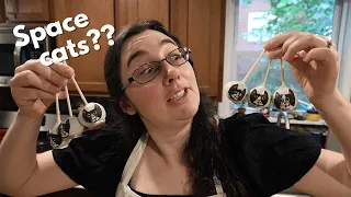 Space Cate Cake Pops from Fluffy Frontier | Board Game Bakes