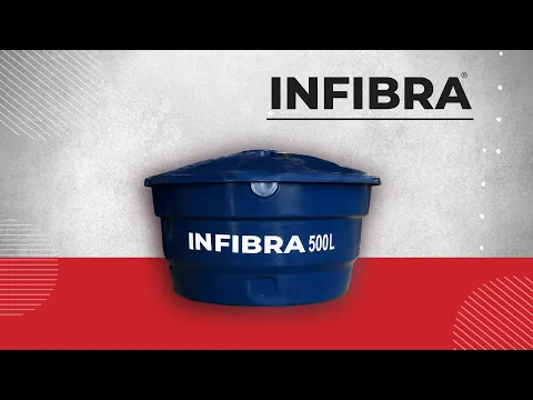 Caixa d'água Polietileno 1.000L Azul com Tampa Infibra