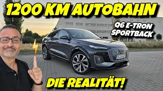 Autobahn Realität im Audi Q6 e-tron Sportback Performance. Verbrauch, Reichweite, Ladezeit. #ev