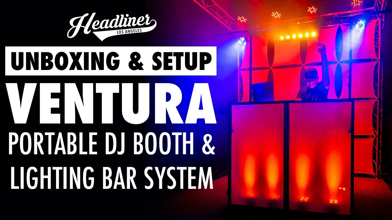 Product video thumbnail for Headliner HL30041 Ventura Portable DJ Booth And Lighting Bar System