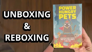 Power Hungry Pets - Game by Exploding Kittens - Unboxing & Reboxing - What's in the Box?