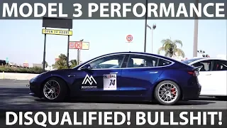 Model 3 Performance disqualified at Global Time Attack Superlap