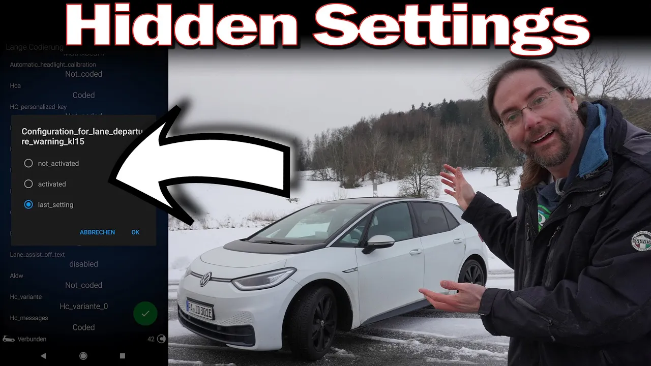 VW Id.3 with OBD Eleven - Change hidden settings
