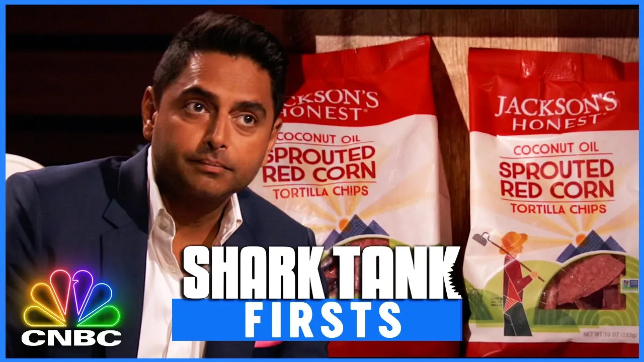 Rohan Oza Takes a Bite Out of Jackson's Honest | Shark Tank Firsts | CNBC Prime