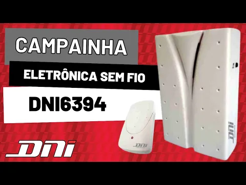 Campainha sem Fio Com 2 Sons Acompanha 1 Acionador a Pilha 6394 DNI