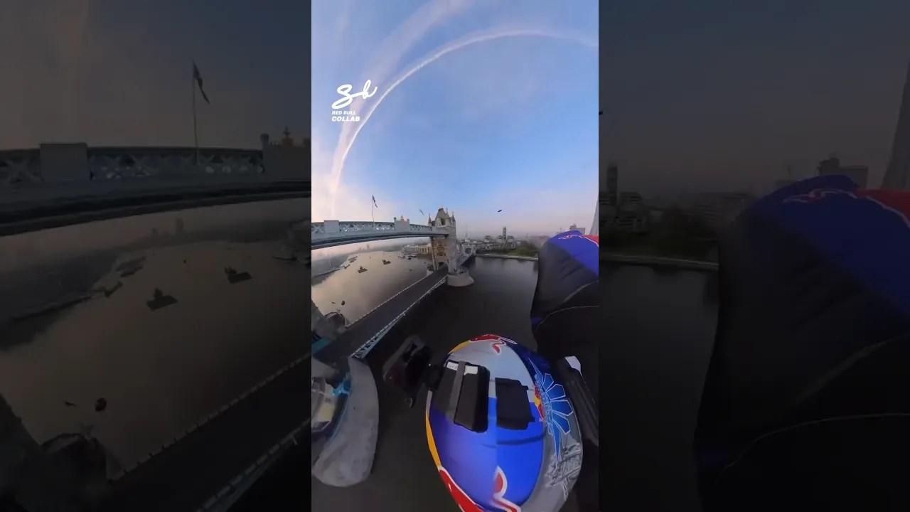 They flew through Tower Bridge at 152mph!! 😱 #extreme #towerbridge #sports