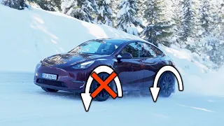 Når er Teslaen FAKTISK i firehjuldrift? Vi tester Terrengassistent og mer!