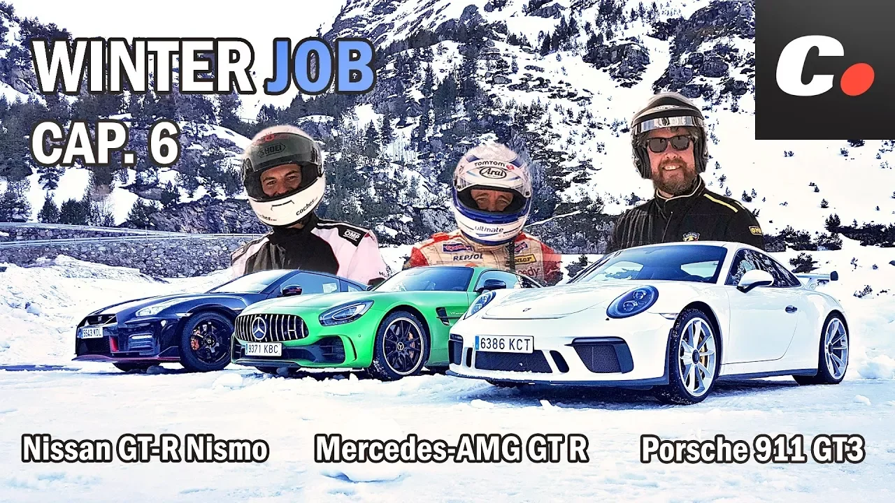 Mercedes-AMG GT R vs Nissan GT-R Nismo vs Porsche 911 GT3 | WINTER JOB Cap.6 | coches.net