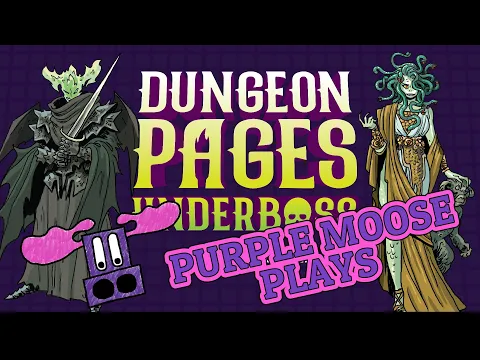 Purple Moose Plays...Dungeon Pages Underboss PNP - Kickstarter Preview