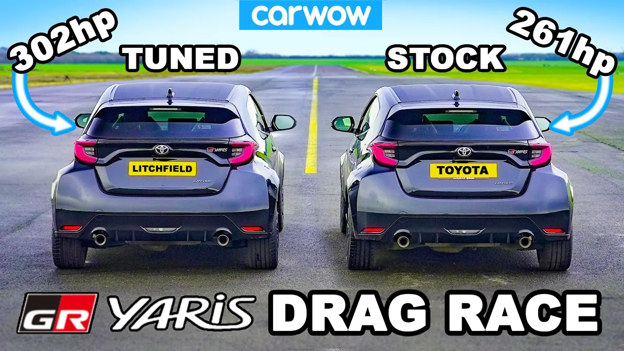 Toyota GR Yaris vs Litchfield GR Yaris: DRAG RACE *results of a £640 tune*