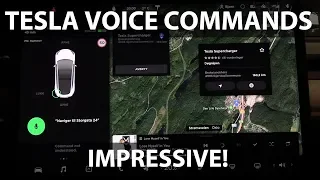 Testing out voice commands in Tesla
