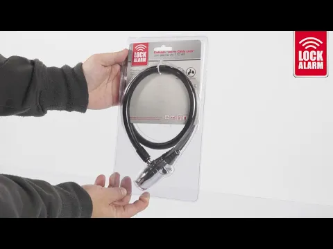 Cadeado com Cabo e Alarme Inferior Aço 800mm Cromado Lock Alarm