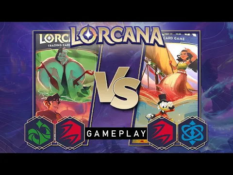 Disney Lorcana Trading Card Game Gameplay - Starter Deck Duel