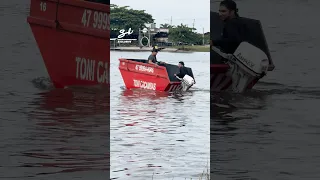 A Dumpster Boat! 😱 #boats #trash #funny
