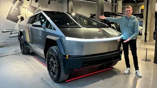 Tesla Cybertruck på besök i Sverige