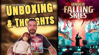 Under Falling Skies | Unboxing & Thoughts | Solo Board Game | Space Invaders x Dice Placement