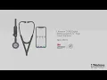 3M™ Littmann® CORE digitális fonendoszkóp, 8572, magas fényezésű szivárvány mellkasi hallgatófej, fekete cső, szár és fülhallgató, 69 cm video