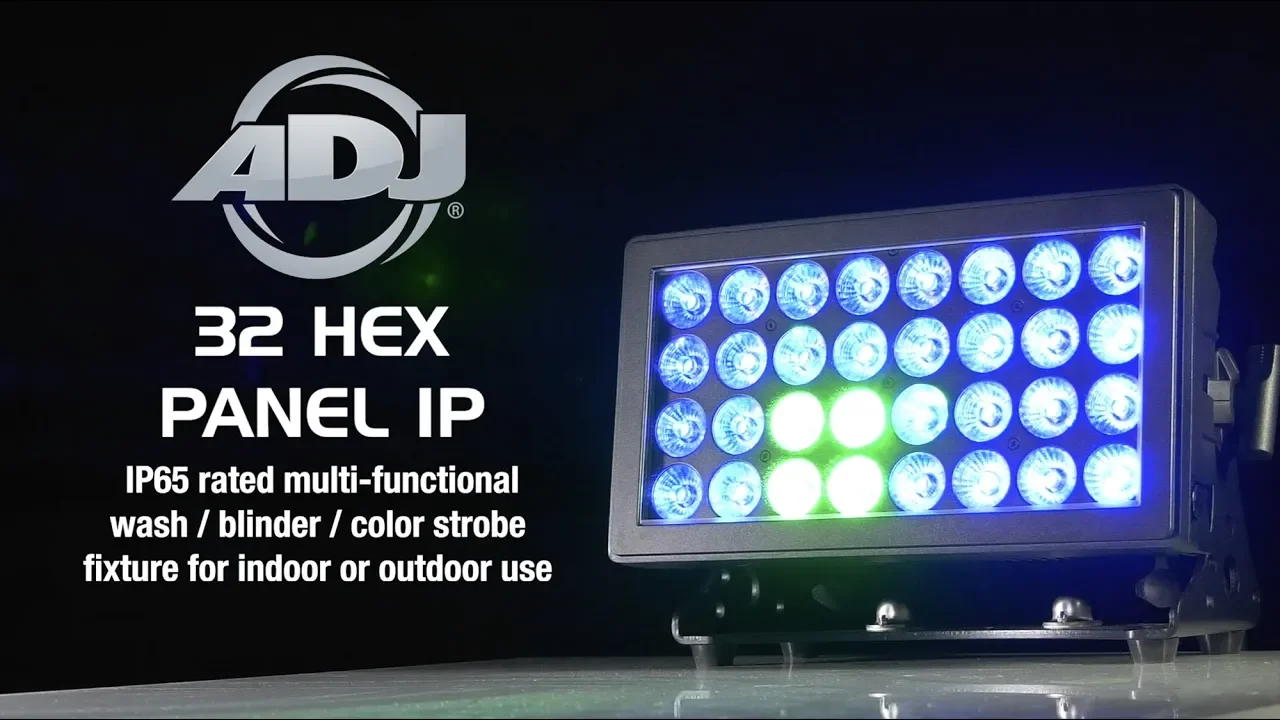 Product video thumbnail for ADJ American DJ 32 Hex Panel IP 32 x 12W LED IP65 Wash Panel