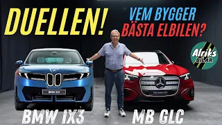 BMW mot Mercedes. Vem bygger bästa elbilen? Neue Klase mot GLC. Nio tuffa ronder.
