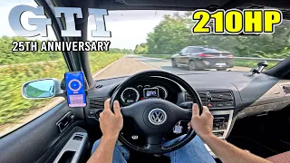 210HP VW Golf GTI MK4 25th Anniversary ABT | TOP SPEED on AUTOBAHN