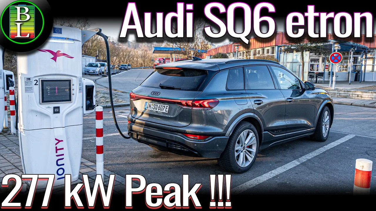 Charging the Audi Q6 E-tron (95kWh, 800V) at Ionity 8-90%