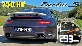 PORSCHE 911 TURBO S 991.1 750HP // 0-100 100-200 AUTOBAHN POV & SOUND