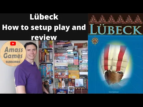 Lubeck board game - how to setup play and review Reiner Stockhausen Orleans Altiplano * AmassGames *
