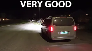 Mercedes eVito headlights test