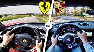 Ferrari 488 GTB vs Porsche 911 GT3 POV Test Drive & SOUND by AutoTopNL