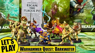 WARHAMMER QUEST DARKWATER Solo Playthrough | Act I Session 3 - Escape the Plague Pit