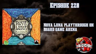 Nova Luna Playthrough on Board Game Arena | Beautiful Abstract Tile-Laying!